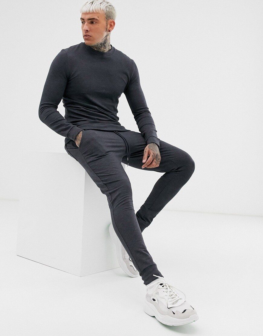 asos muscle fit tracksuit