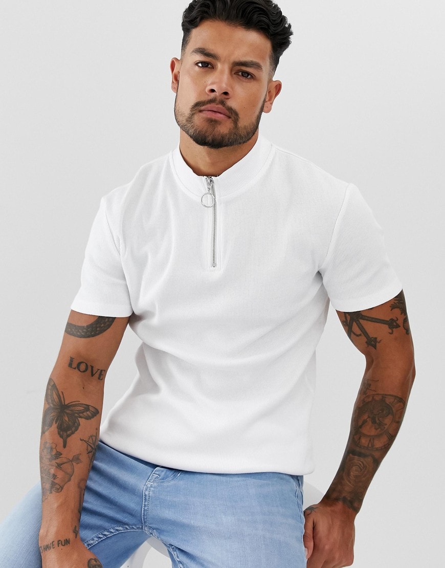 ASOS DESIGN muscle-fit turtle-neck T-shirt | ASOS Style Feed