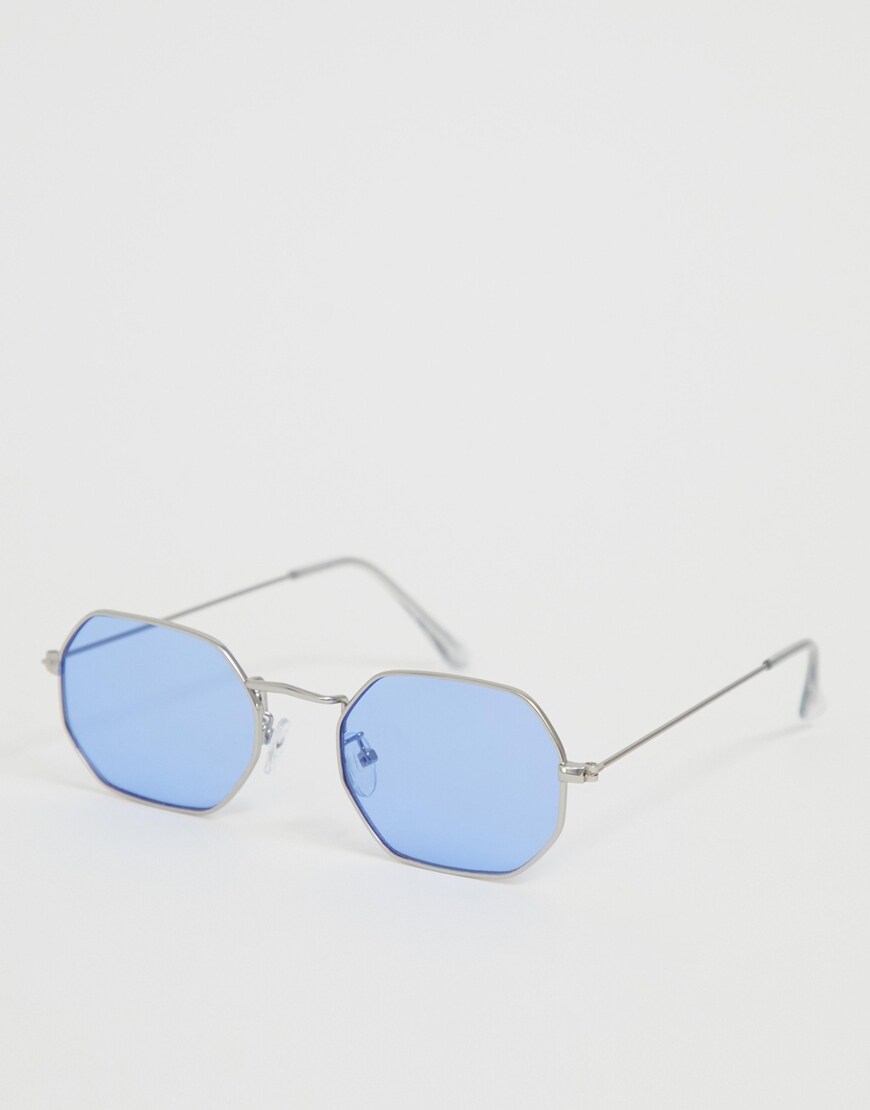 ASOS DESIGN blue-lens sunglasses | ASOS Style Feed