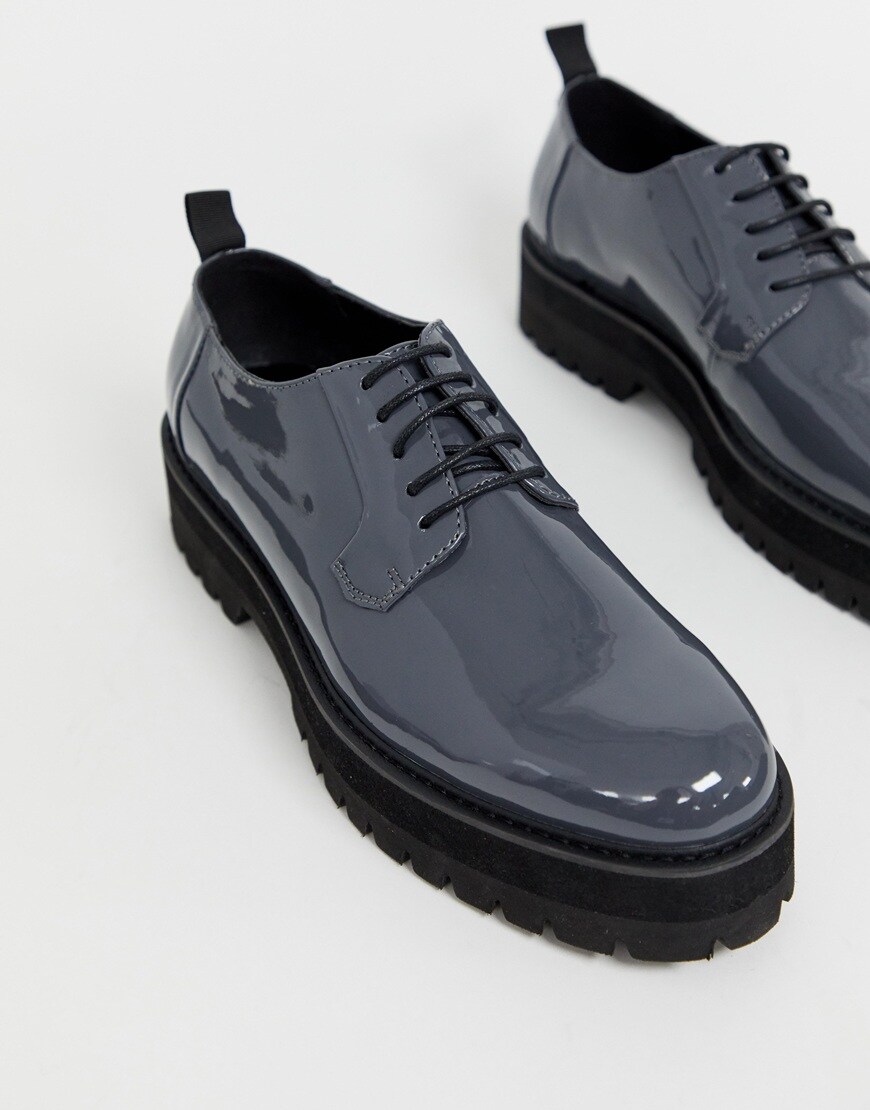 ASOS DESIGN patent lace-up shoes | ASOS Style Feed