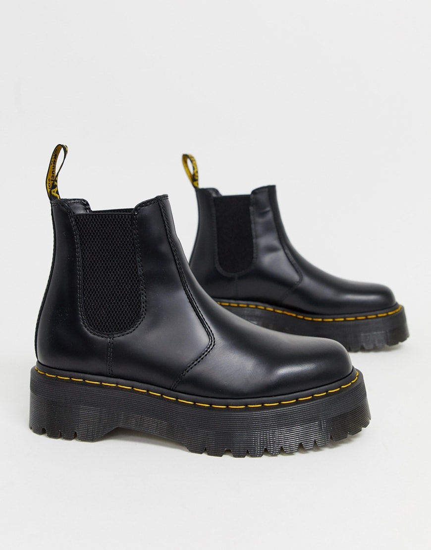 Dr Martens 2976 quad platform chelsea boots in black | ASOS