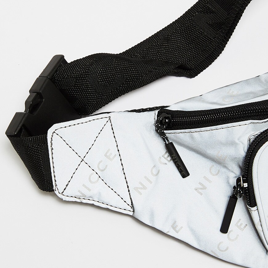 A picture of a reflective bum bag by Nicce. Available at ASOS.