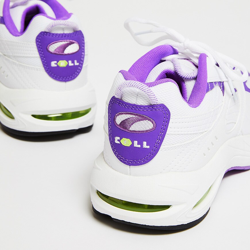 A picture of a pair of PUMA Cell Speed trainers in a purple and white colourway. Available at ASOS.