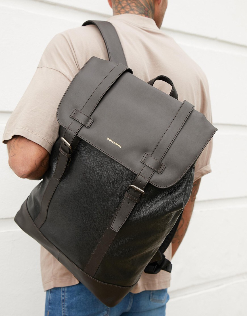 ASOS DESIGN leather backpack | ASOS Style Feed