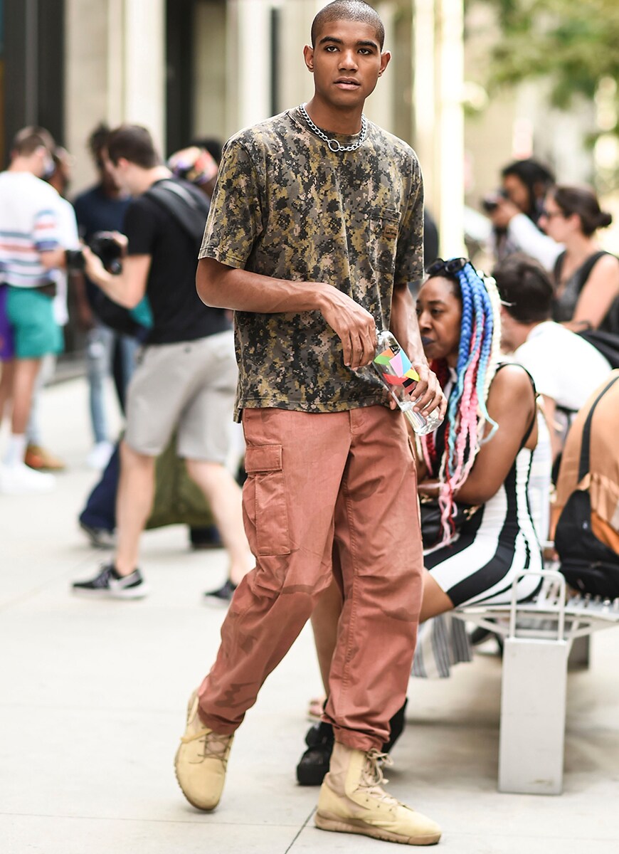 A street style look of camo top and cargo pants | ASOS Style Feed