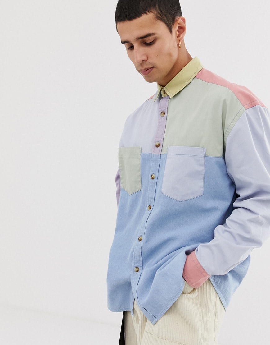 pastel denim shirt