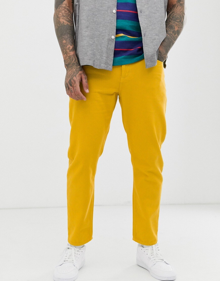 ASOS DESIGN rigid yellow jeans | ASOS Style Feed