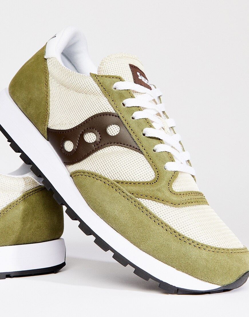 A picture of a pair of Saucony Jazz Original Vintage trainers. Available at ASOS.