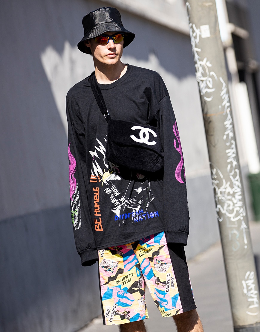 Stylish guys in transitional outfits.