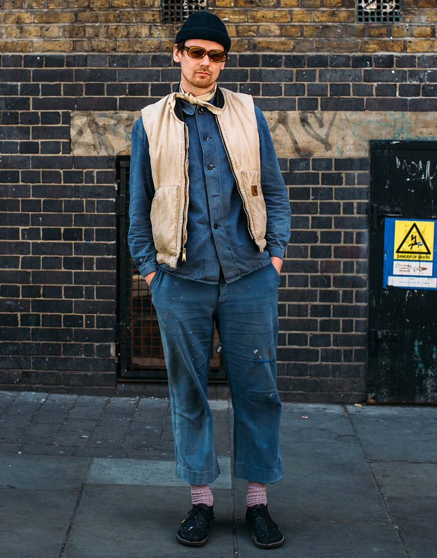 Stylish guys in transitional outfits.