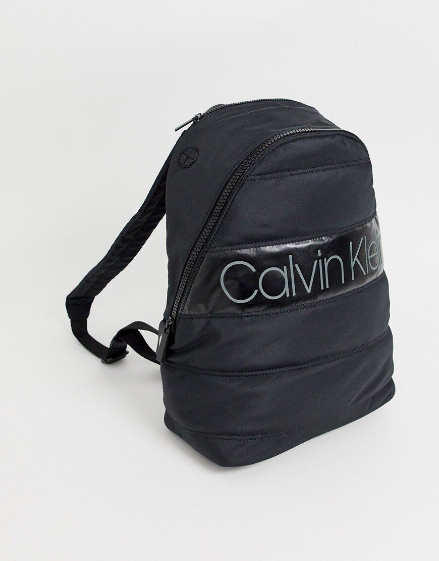 Calvin Klein Puffer logo backpack | ASOS Style Feed