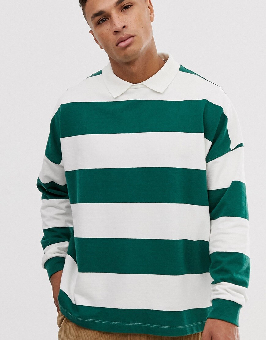 Topman striped rugby shirt | ASOS Style Feed