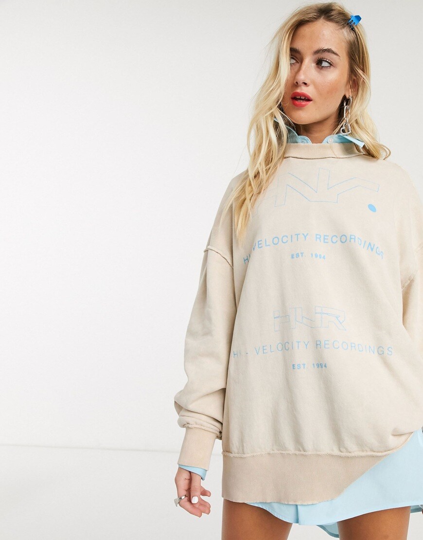 COLLUSION Unisex oversized inside out sweatshirt | ASOS