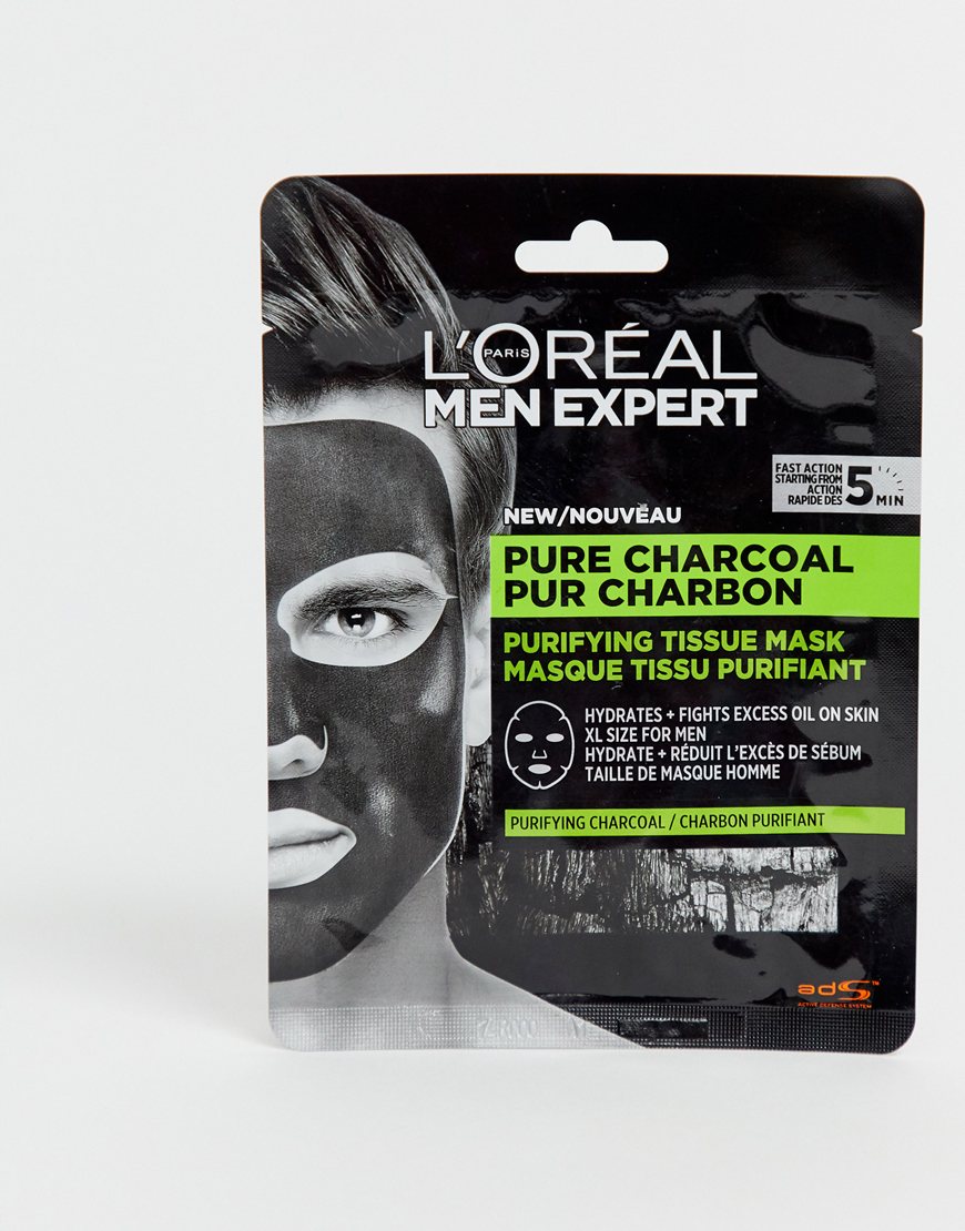 L'Oreal Men Expert Pure Charcoal Purifying Tissue Mask 30g | ASOS