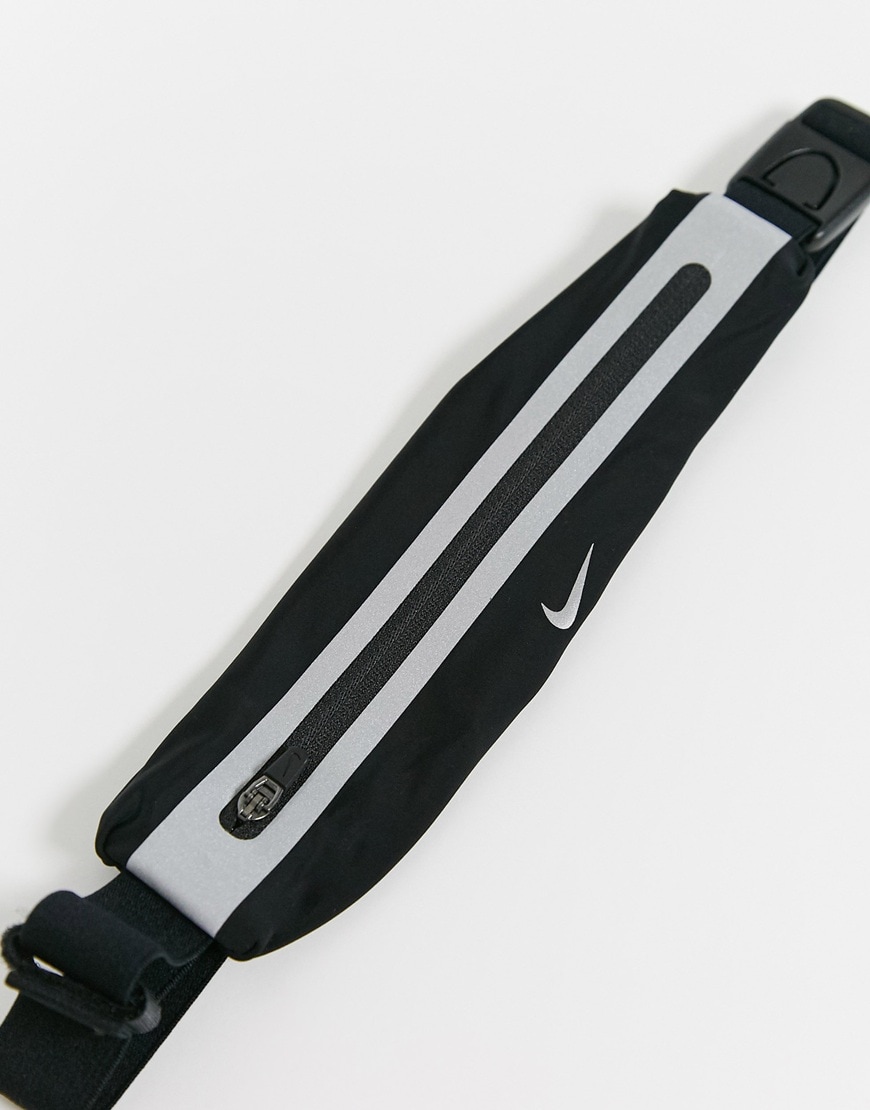 A picture of a black waist pack by Nike Running. Available at ASOS.