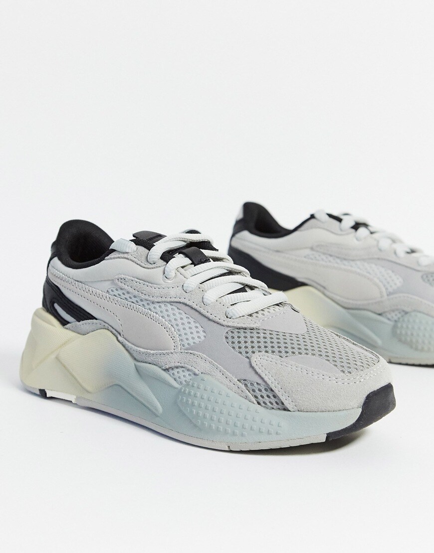 Chunky PUMA RS-X3 trainers in a gradient blue colourway. Available at ASOS