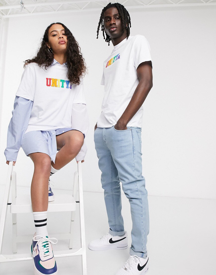 Two models wearing the ASOS x glaad& collection | ASOS Style Feed