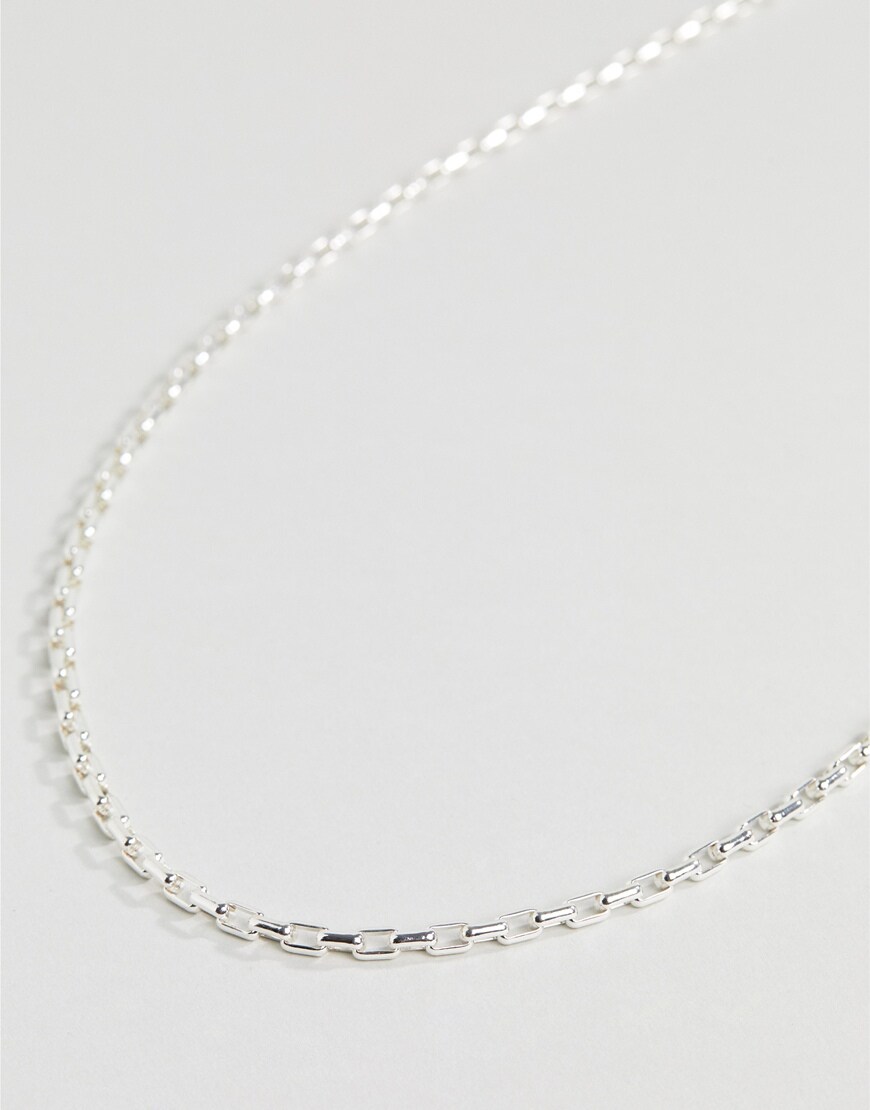 A picture of a vintage-style silver-tone chain necklace. Super simple and very wearable. Available at ASOS.