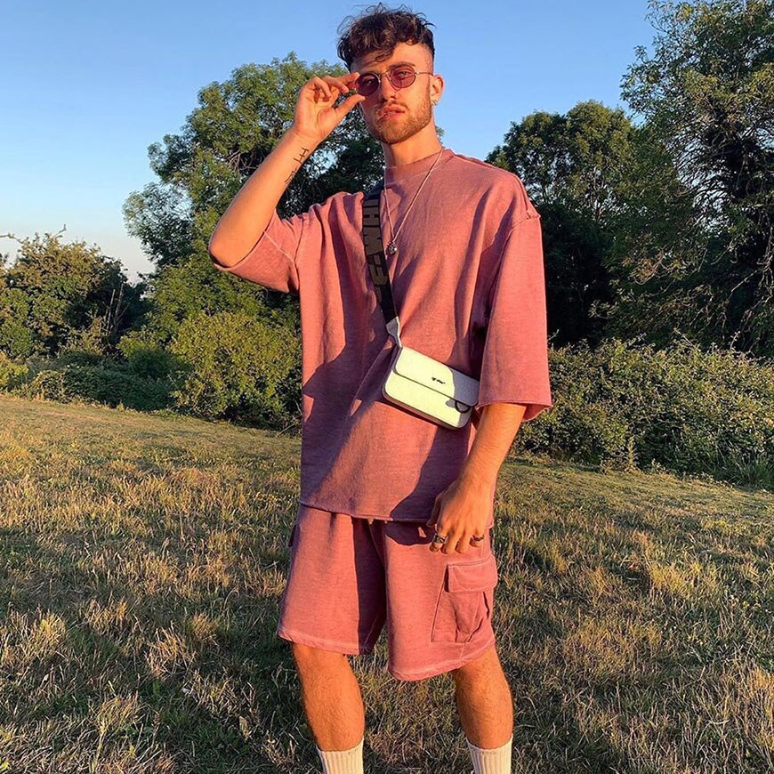 A picture of Max Hovey in a pastel co-ord | ASOS Style Feed