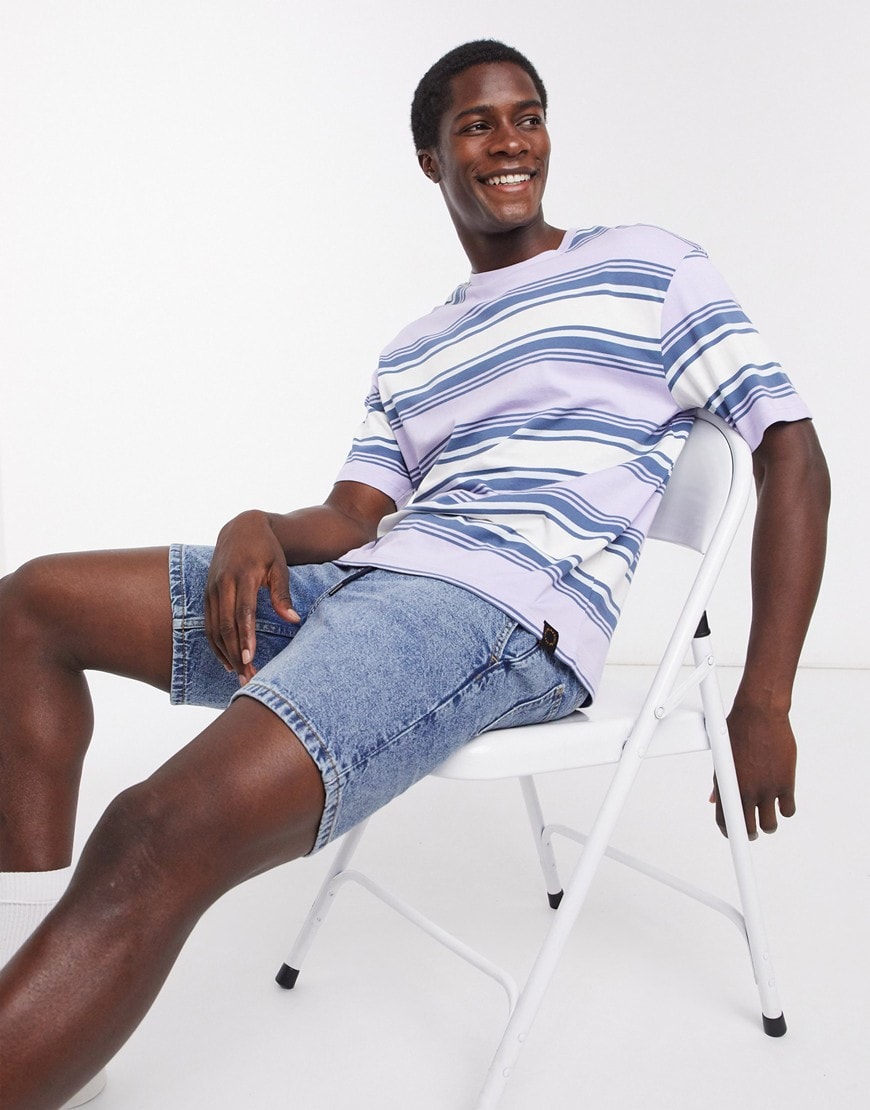 A picture of a model wearing a pastel stripe T-shirt by Topman. Available at ASOS | ASOS Style Feed