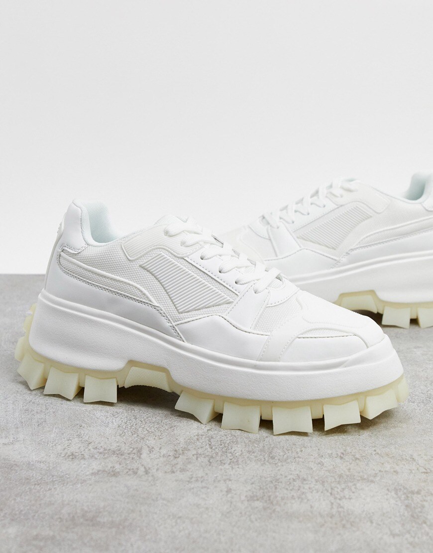 A picture of a pair of chunky sneakers with a cleated sole by ASOS DESIGN. Available at ASOS | ASOS Style Feed