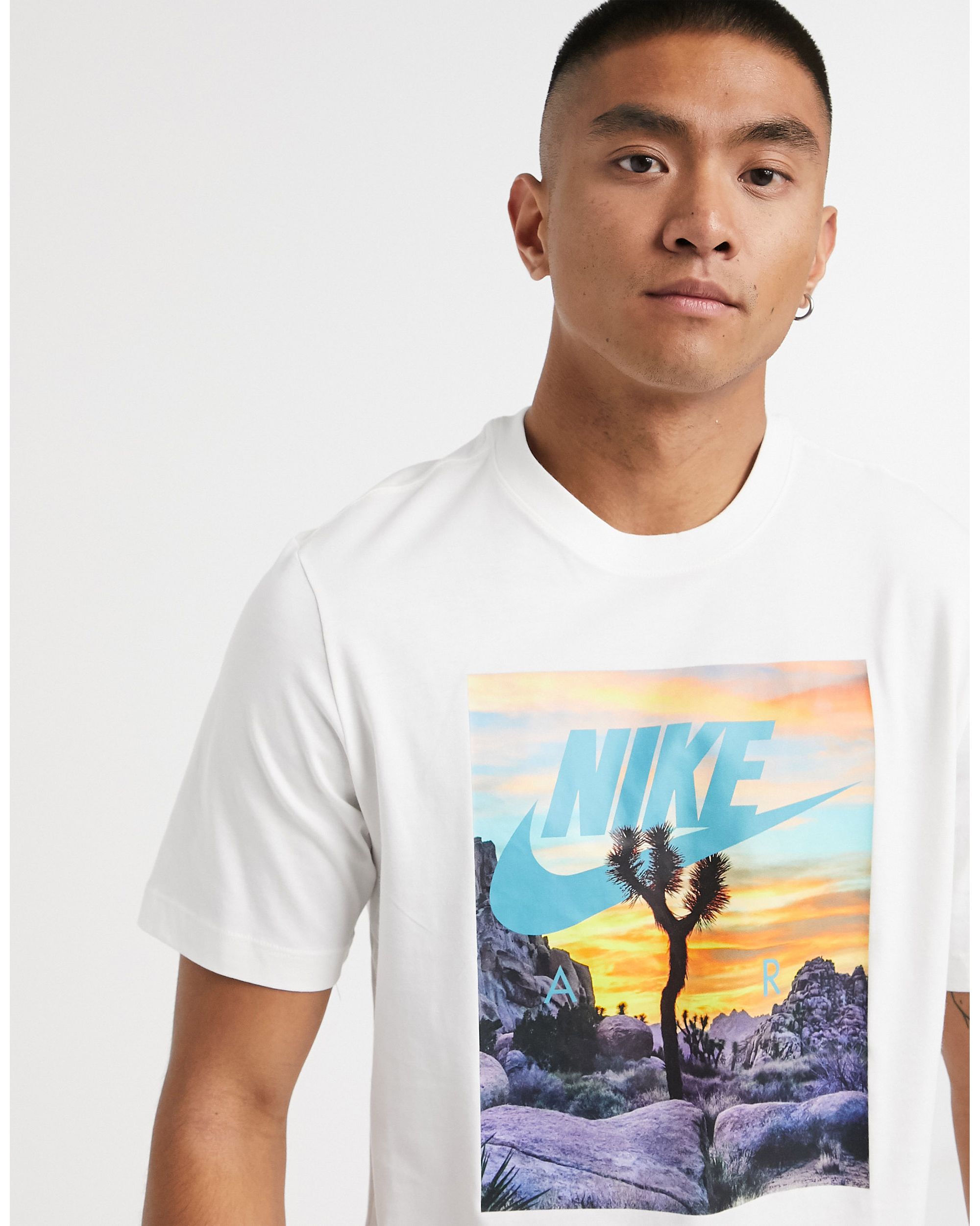 Nike desert print festival t-shirt in white 