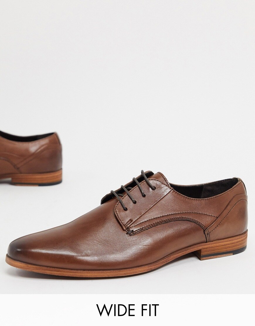 ASOS DESIGN brown lace up shoes