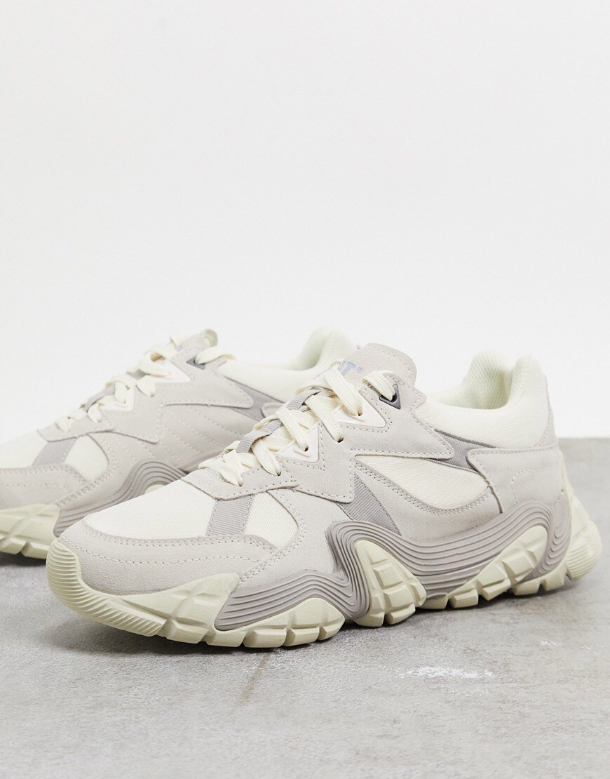 A picture of a pair of CAT footwear Vapor trainers in a triple-white colourway. Available at ASOS | ASOS Style Feed