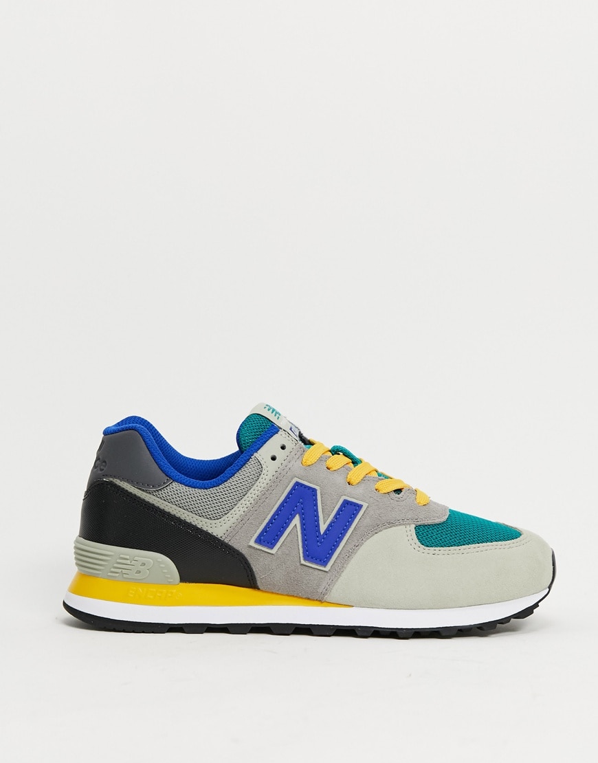 A picture of a pair of New Balance 574 trainers. Available at ASOS | ASOS Style Feed