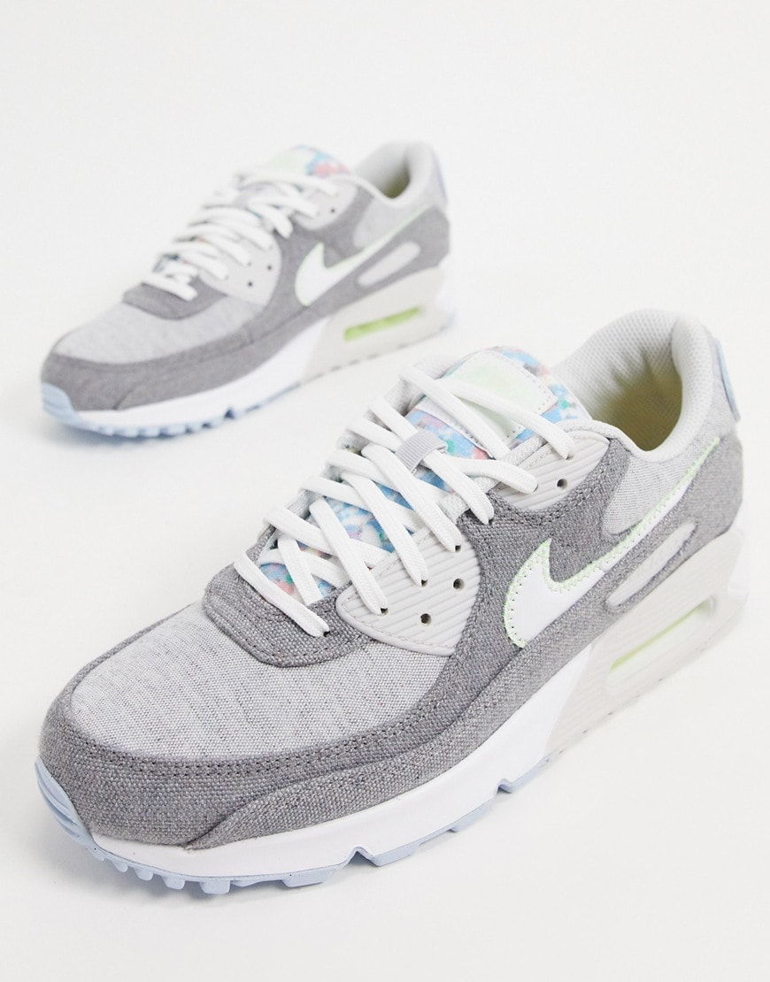 A picture of a pair of Nike Air Max 90 Recycled canvas trainers. Available at ASOS | ASOS Style Feed