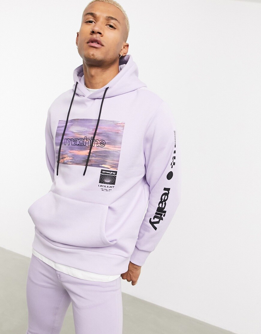 Bershka Lilac Hoodie