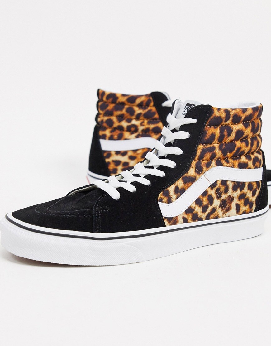 Vans Sk8-Hi trainers in leopard print | ASOS Style Feed