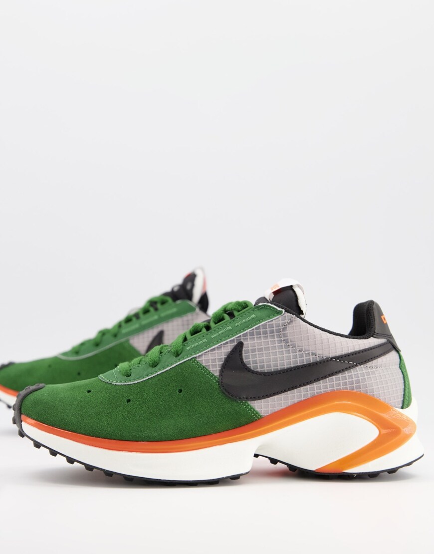 Nike D/MS/X Waffle trainers in forest green | ASOS Style Feed