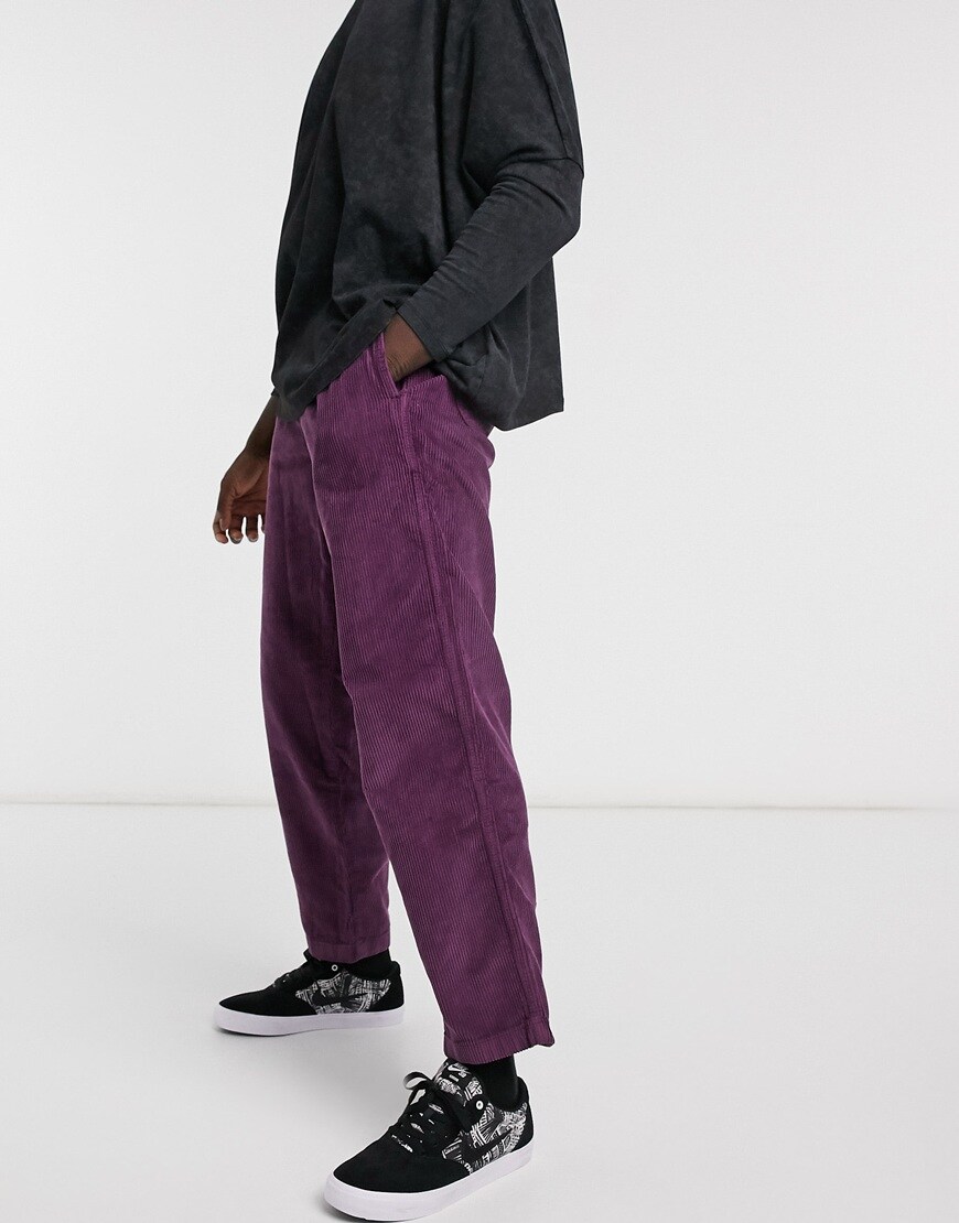 An image of a man wearing purple jeans by Obey | ASOS Style Feed