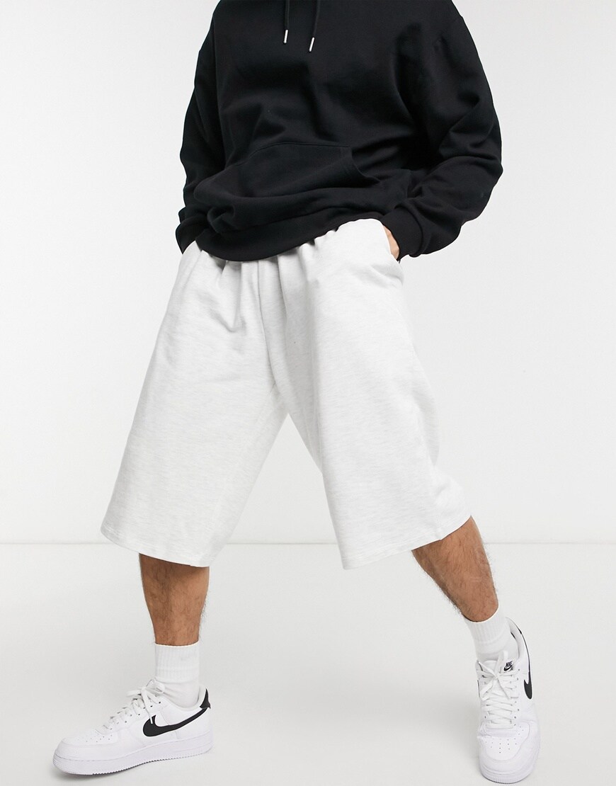 ASOS DESIGN oversized longer length jersey shorts | ASOS Style Feed