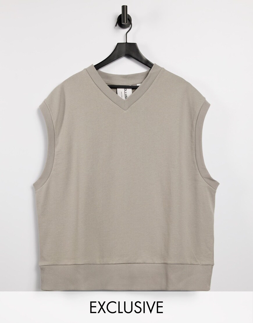 COLLUSION Unisex oversized sleeveless sweatshirt | ASOS Style Feed
