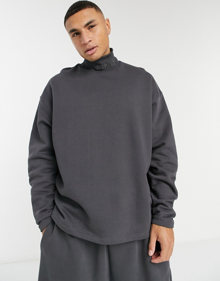 ASOS DESIGN oversized turtle neck sweatshirt | ASOS Style Feed