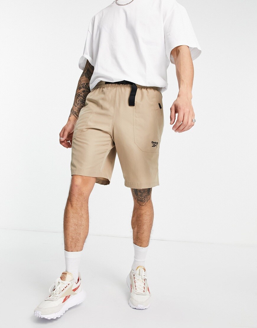Reebok Classics teamsports river shorts in beige | ASOS Style Feed