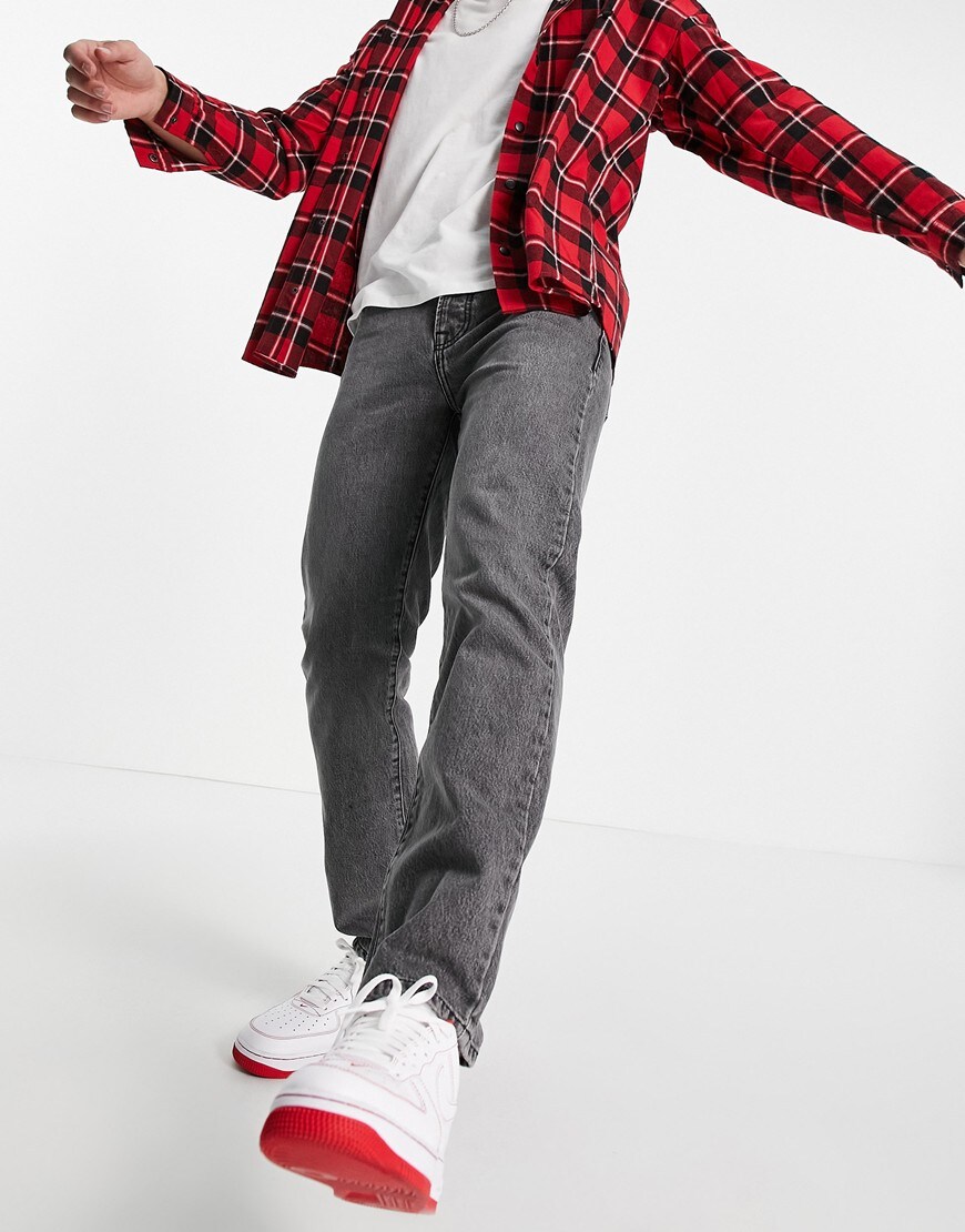 Topman straight jeans in washed black | ASOS Style Feed