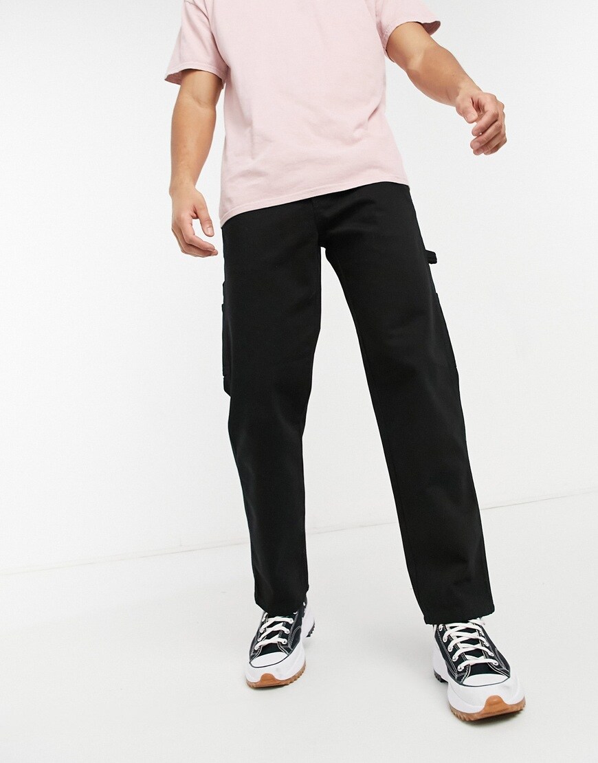 Topman carpenter jeans in black | ASOS Style Feed