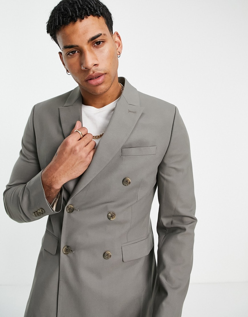 ASOS DESIGN skinny double-breasted suit | ASOS Style Feed