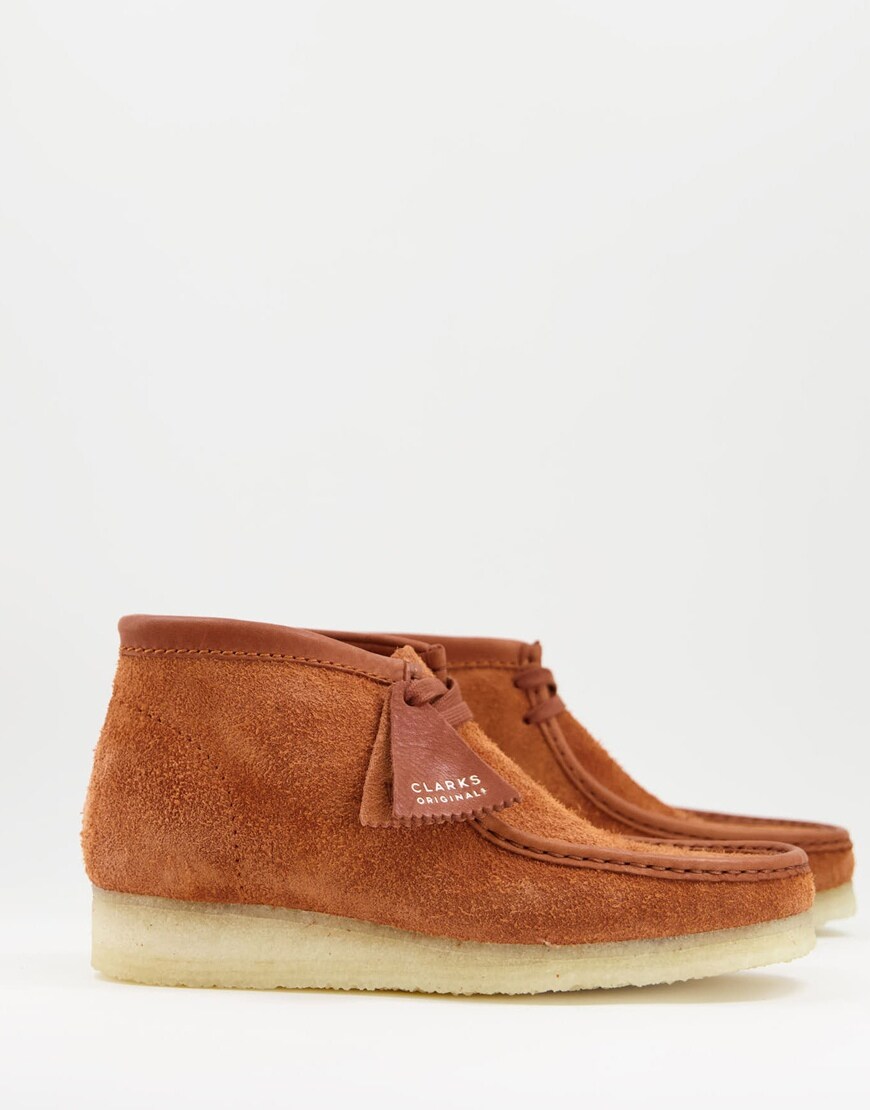 Clarks Originals wallabee boots in tan hairy suede | ASOS Style Feed