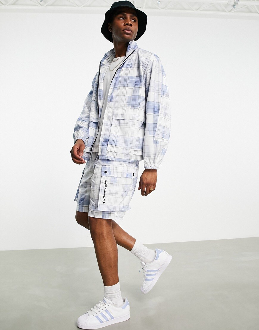 Man in a check co-ord.