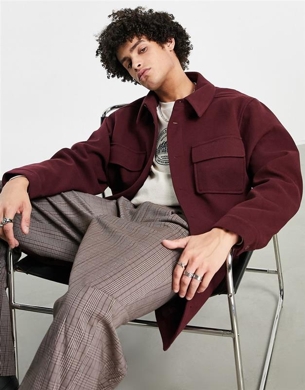 ASOS DESIGN wool look shacket | ASOS Style Feed