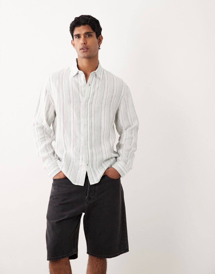 A model wearing a linen shirt | ASOS Style Feed