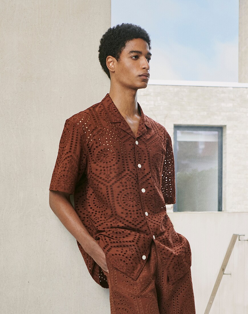 Brown Topman Broderie Co-ord | Topman Editorial