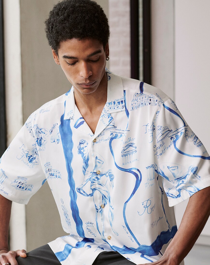 Blue Printed topman shirt | Topman Editorial