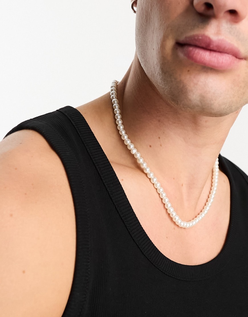 ASOS DESIGN pearl necklace