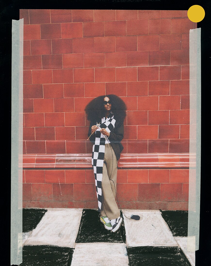 Model knitting while wearing Vans| ASOS Style Feed