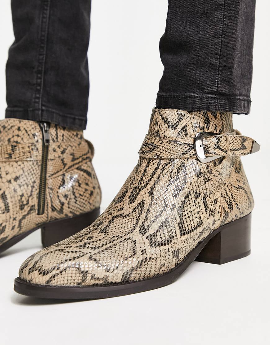 H by Hudson Exclusive Asher cuban strap chelsea boots